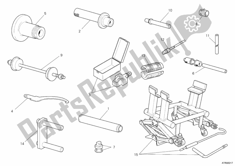 All parts for the Workshop Service Tools, Frame of the Ducati Hypermotard 1100 EVO SP USA 2011